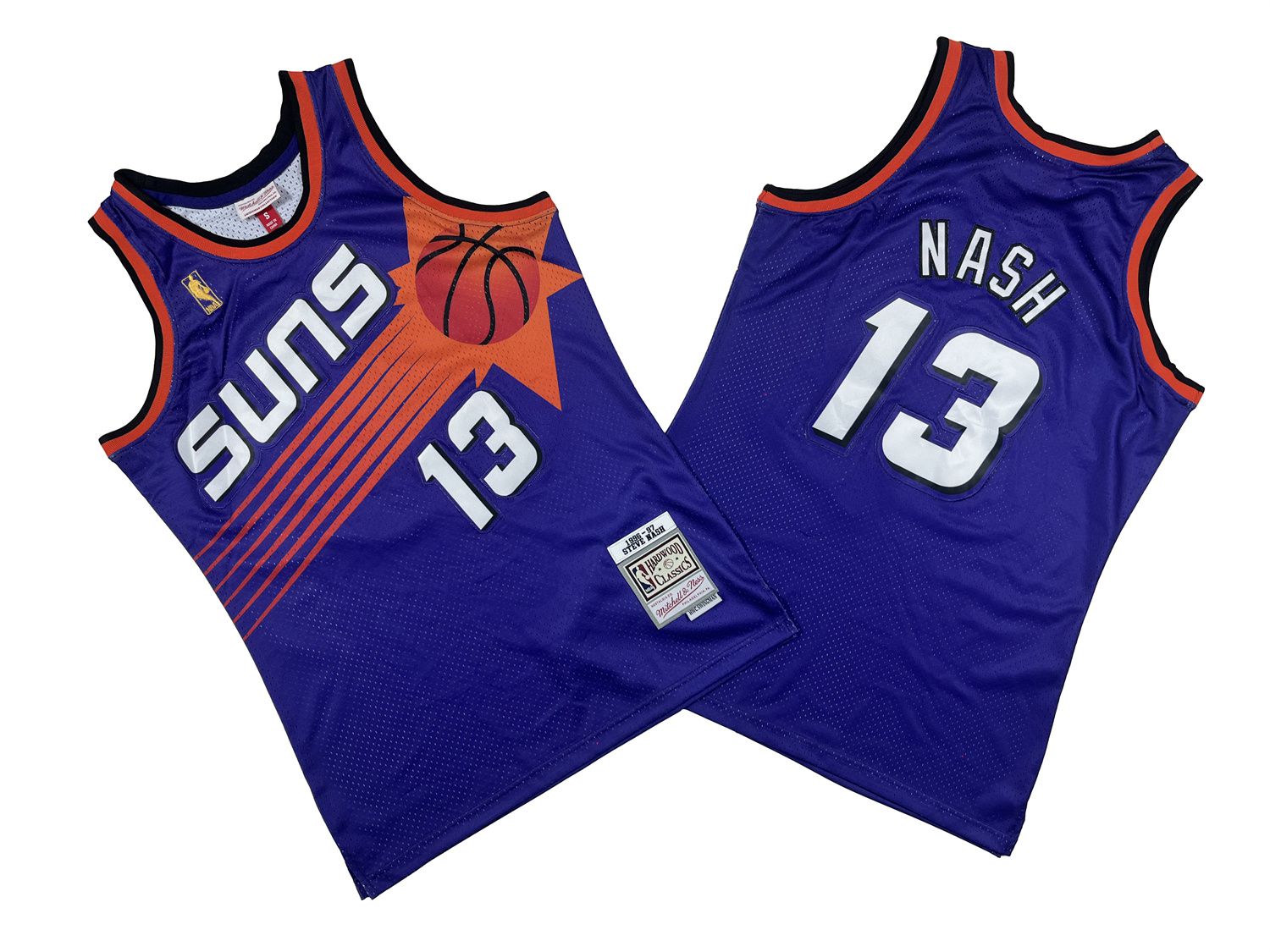 Men Phoenix Suns #13 Nash Purple Throwback NBA Jersey->portland trail blazers->NBA Jersey